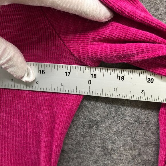 Gap Essential Rib Turtleneck T Shirt Womens S Pink Long Sleeve Cotton Stretch - Picture 8 of 9